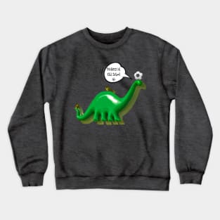 Soccer- Dino and birds kicking it old school Crewneck Sweatshirt